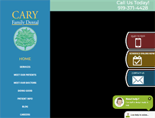 Tablet Screenshot of carydental.com